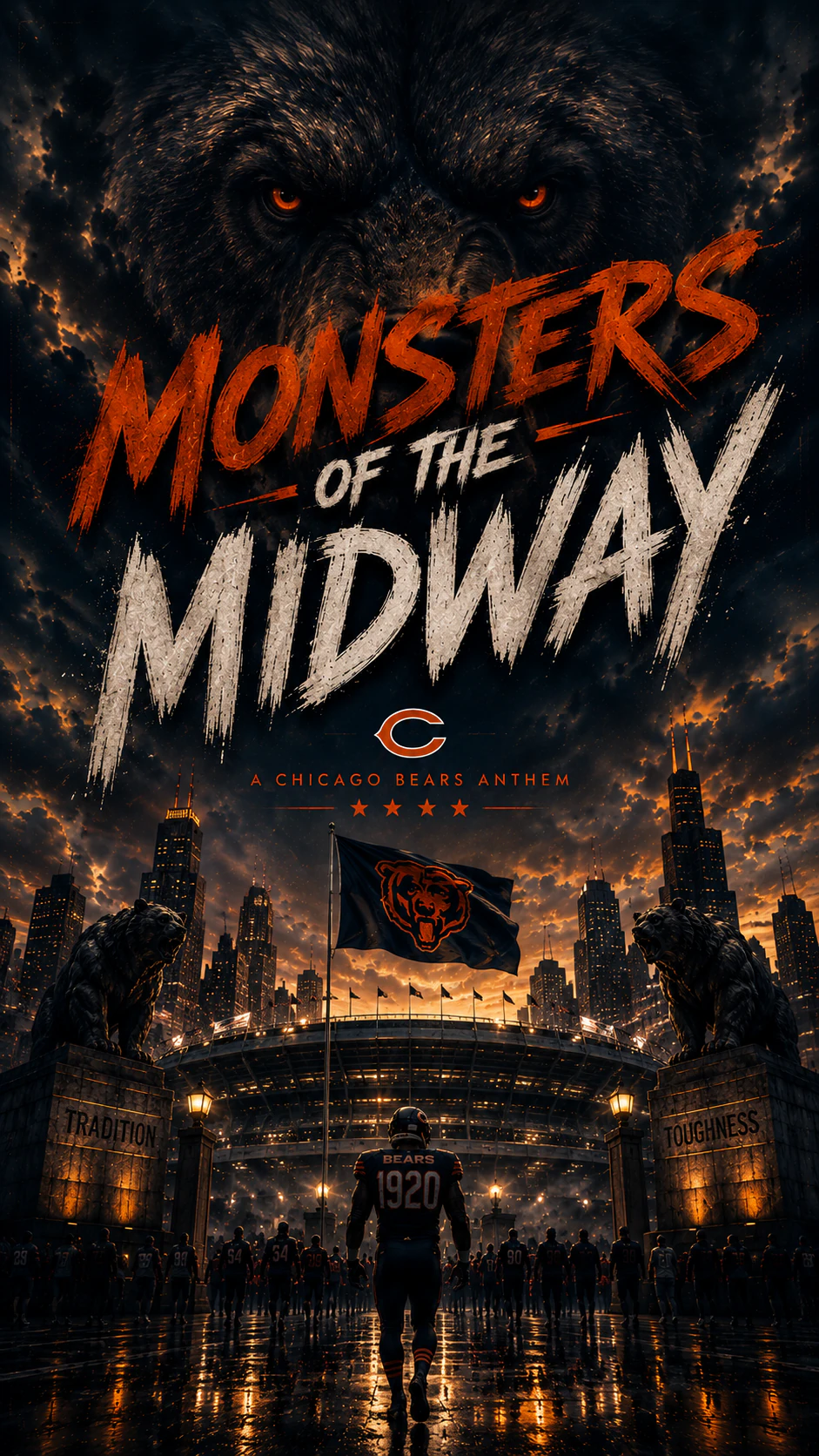 Monsters of the Midway vertical cinematic artwork